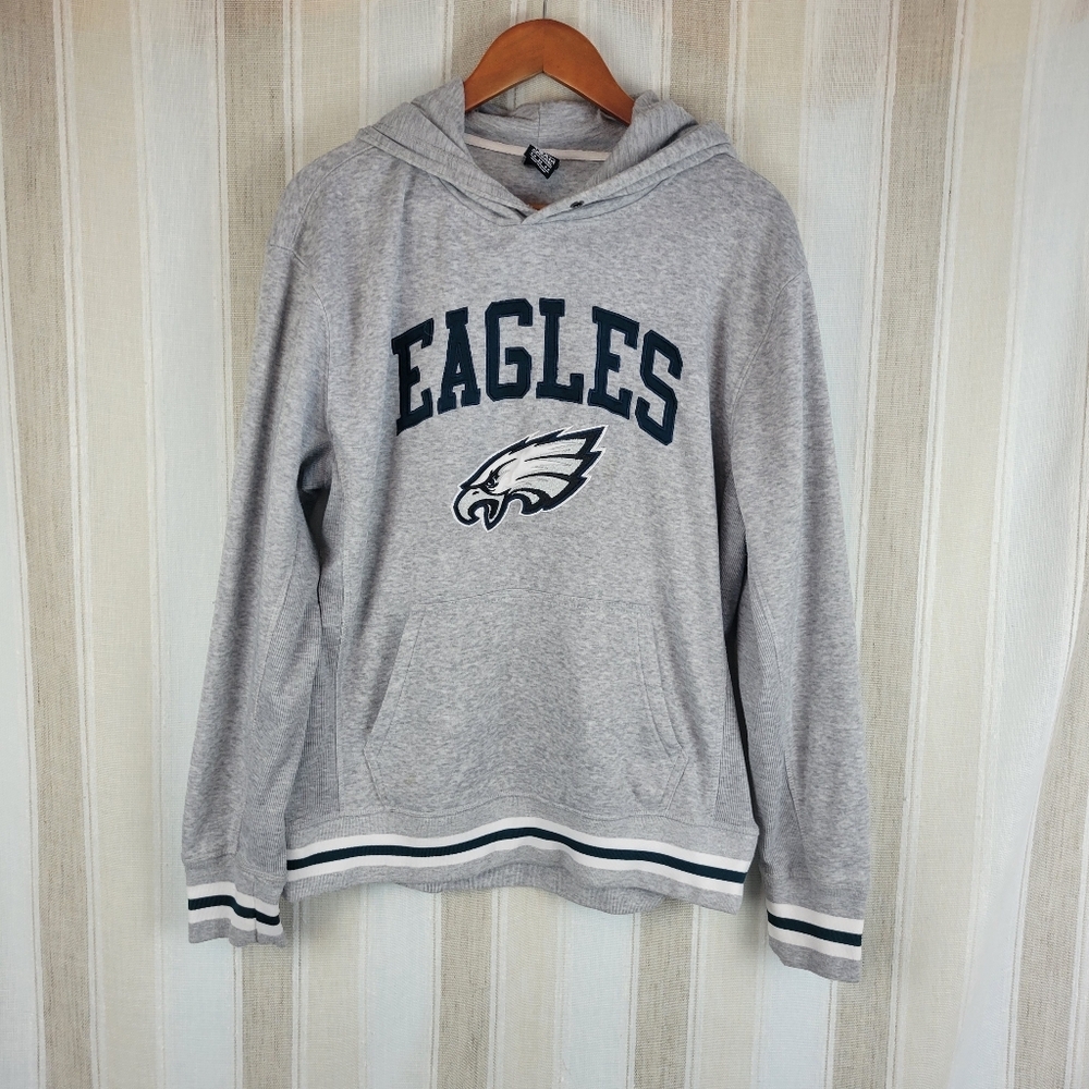 NFL Heather Gray Eagles Pullover Hoodie